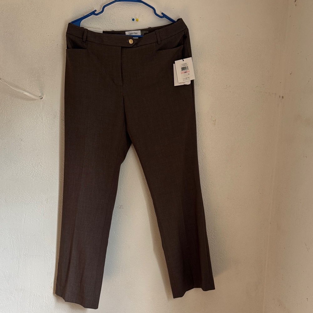 Calvin Klein Brown Women's Dress Pants - Straight Leg